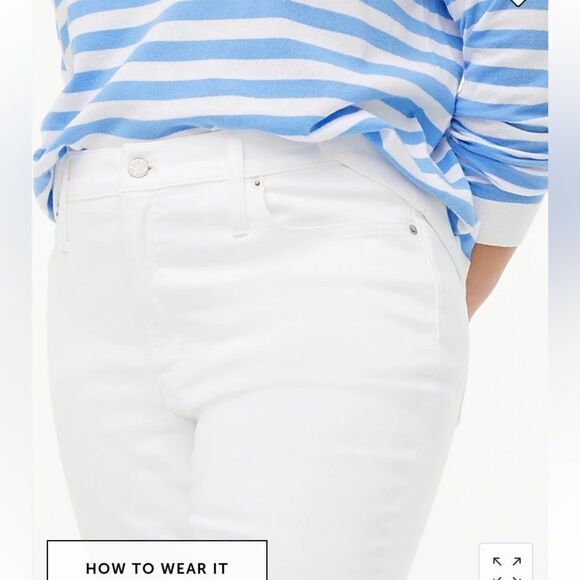 J. Crew Flare crop white jean in signature stretch* - Picture 7 of 12